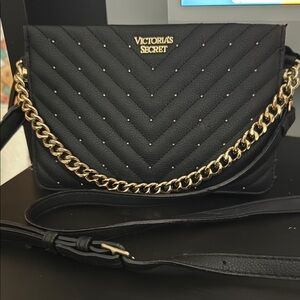 Victoria's Secret Black Quilted Chain Bag